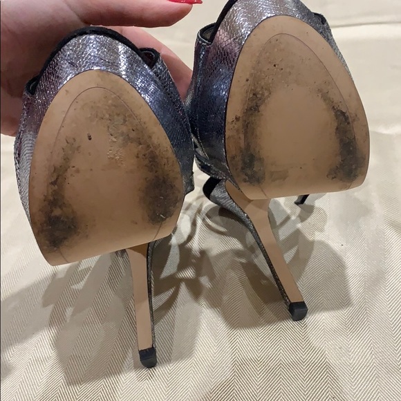 Sam Edelman NADINE Pewter Silver Metallic Sandals - Picture 5 of 8